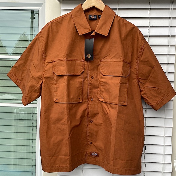 New Dickies 100% Cotton Flap-Pocket Shirt size M with tags BritishTan⭐️⭐️⭐️⭐️ - Picture 5 of 17
